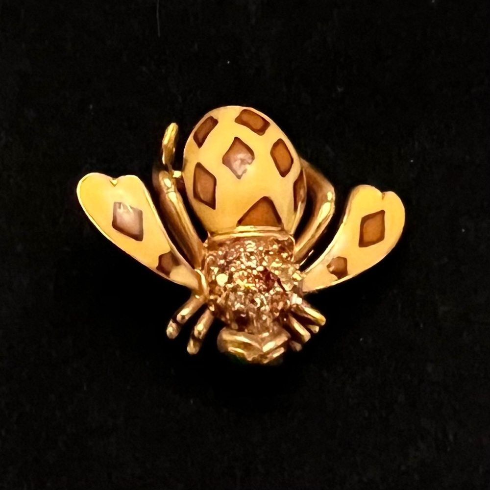 Joan Rivers Gold Tone Bee Brooch with Enamel Accents - Picture 2 of 8